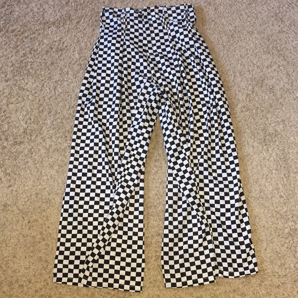 Woman’s checkered pants